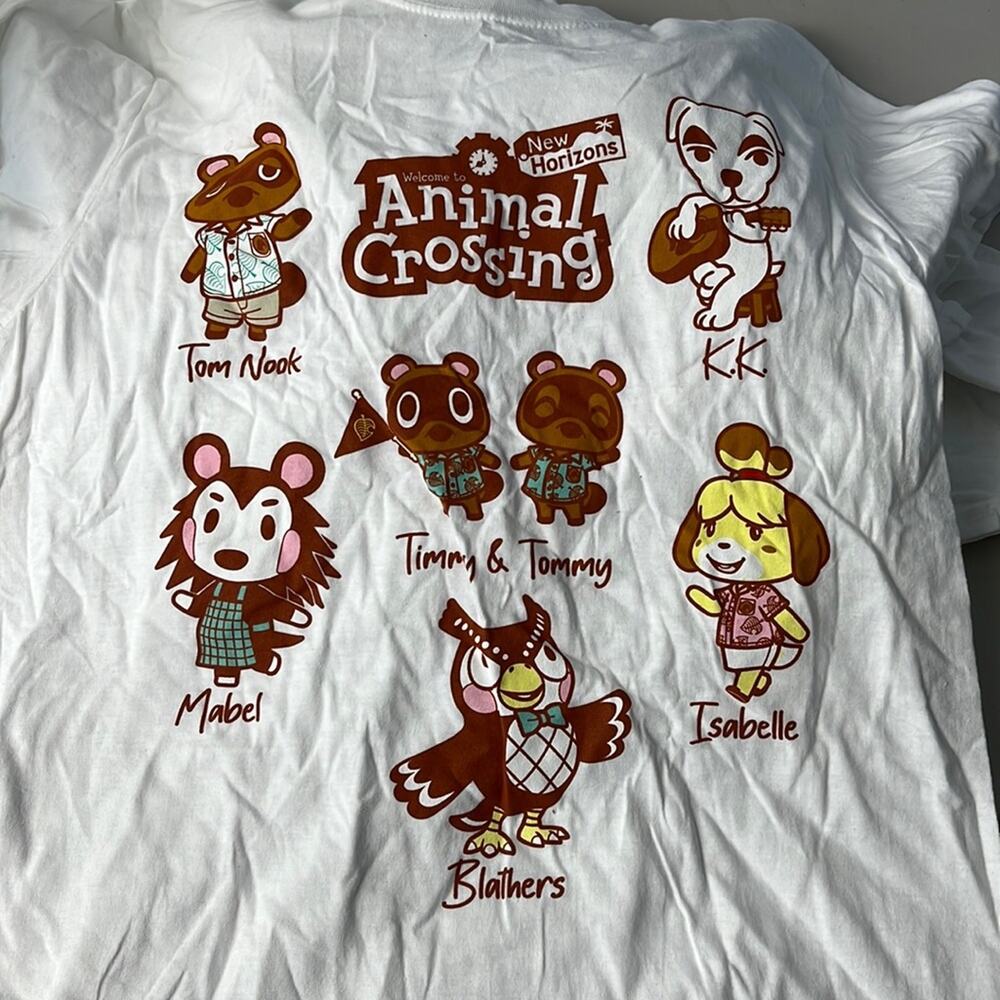 Nintendo Switch Animal Crossing New Horizons Characters Unisex T-Shirt white